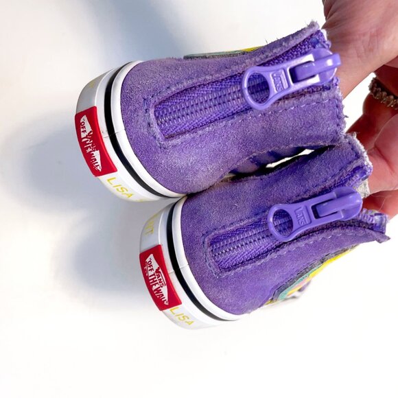 Vans x The Simpsons Kids Sk8 Hi Zip Lisa 4 Prez, Size 8.5 - Picture 5 of 8